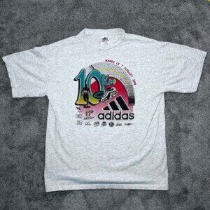 Vintage 1998 10KM Run T Shirt Size Medium Running Adidas Torsion Sports Experts